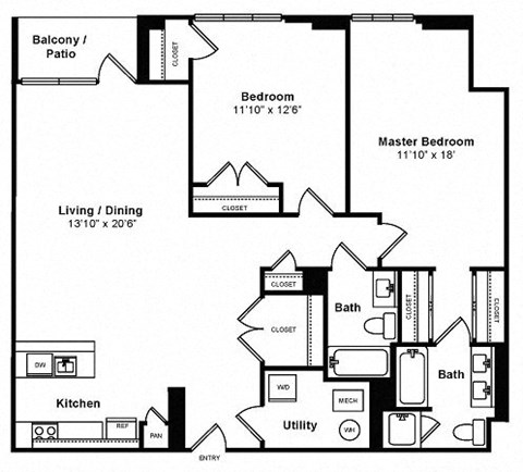 Floor plan at IO Piazza by Windsor